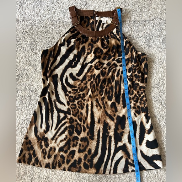 BOSTON PROPER Leopard Print Leather Embellished Tank Top XS - Picture 5 of 8